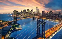 Jigsaw Puzzle Bridges Of New York