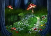 Jigsaw Puzzle Fly agaric in the forest