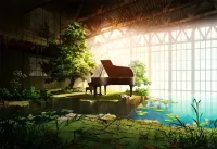 パズル Musician and piano