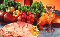 Jigsaw Puzzle Meat cut with vegetables