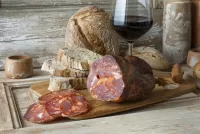 Quebra-cabeça Meat, bread and wine