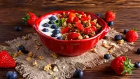 Jigsaw Puzzle Muesli with berries