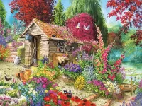 Jigsaw Puzzle At summer cottage