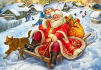 Jigsaw Puzzle On a sleigh