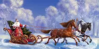 Jigsaw Puzzle Three-horse carriage
