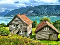 Quebra-cabeça Over the fjord