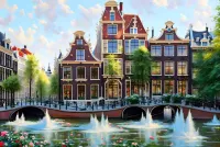 Jigsaw Puzzle Painted Amsterdam