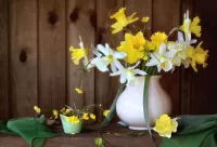 Слагалица Daffodils in a vase