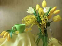 Пазл Натюрморт с тюльпанами