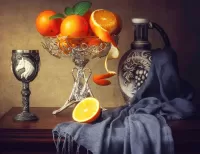 Пазл Натюрморт с апельсинами 