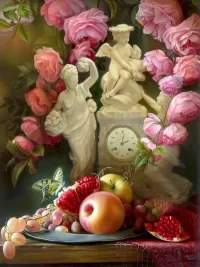 Jigsaw Puzzle Still life with clock