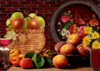 Пазл Натюрморт с фруктами
