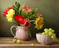 Jigsaw Puzzle Still life with gerberas