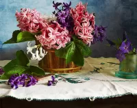 Puzzle Still life with hyacinths