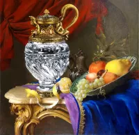 Слагалица Still life with a decanter