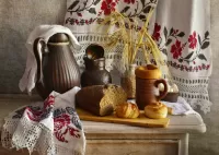 Jigsaw Puzzle Still life with bread