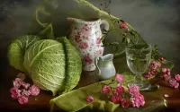 Rompecabezas Still life with cabbage