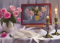 Слагалица Still life with a painting