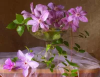 Bulmaca Still life with clematis
