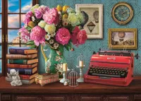 Jigsaw Puzzle Still life with books
