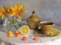 Слагалица Still life with a lily