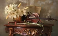 Пазл Натюрморт с лилиями
