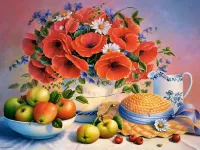 Jigsaw Puzzle Still Life with poppies