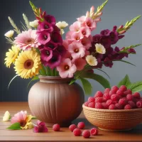 Puzzle Still life with raspberries