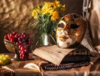 Rompecabezas Still life with a mask