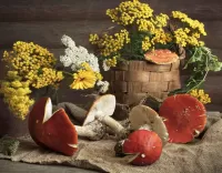 Jigsaw Puzzle Still life with fly agaric