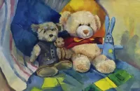 Puzzle Still life with a soft toy
