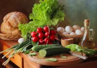 Пазл Натюрморт с овощами 