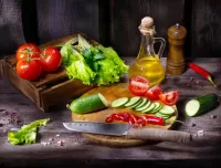 Пазл Натюрморт с овощами 