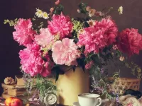 Jigsaw Puzzle Still-life with peonies