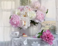 Rompicapo Still life with peonies