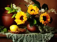 Jigsaw Puzzle Still life with sunflower