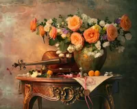 Jigsaw Puzzle Still life with roses