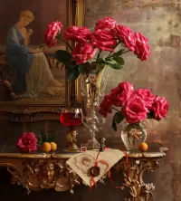 Пазл Натюрморт с розами