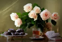 Слагалица Still life with roses