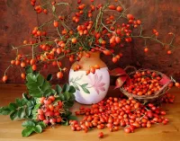 Bulmaca Still life with rose hips