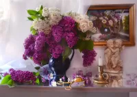 Puzzle Still life with lilacs