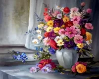 Jigsaw Puzzle Still life with flowers