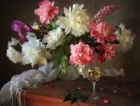 パズル Still life with flowers
