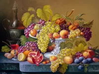 Слагалица Still life with grapes