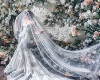Bulmaca Bride under veil