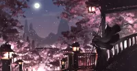 Rompecabezas Night Sakura