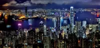 Quebra-cabeça Night Hong Kong