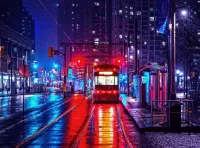 Quebra-cabeça night tram