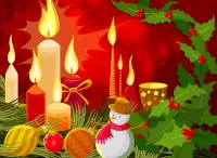 Jigsaw Puzzle Christmas candles