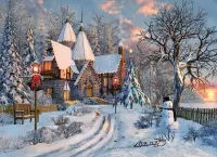Quebra-cabeça Christmas cottage